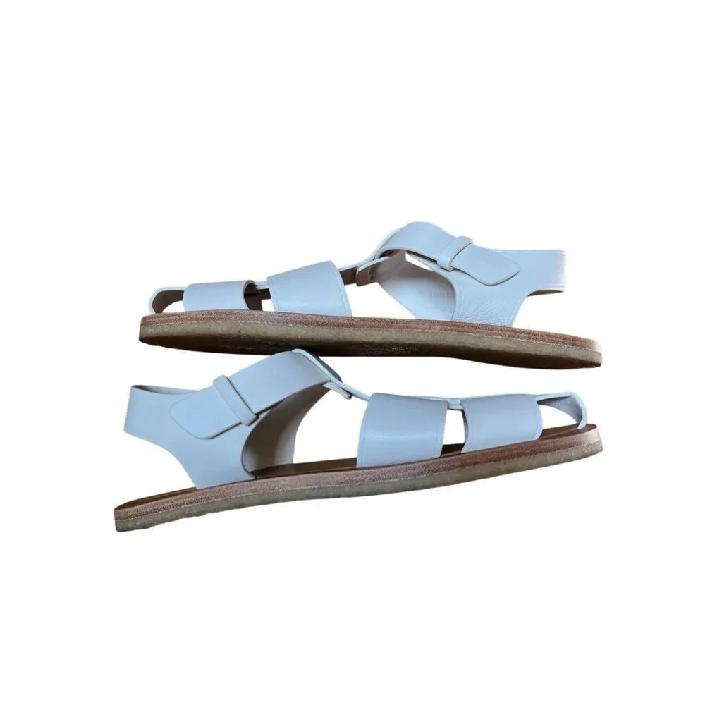 The Row Women's Fisherman Woven Leather Sandals White EU 41 US 11 - Picture 8 of 13